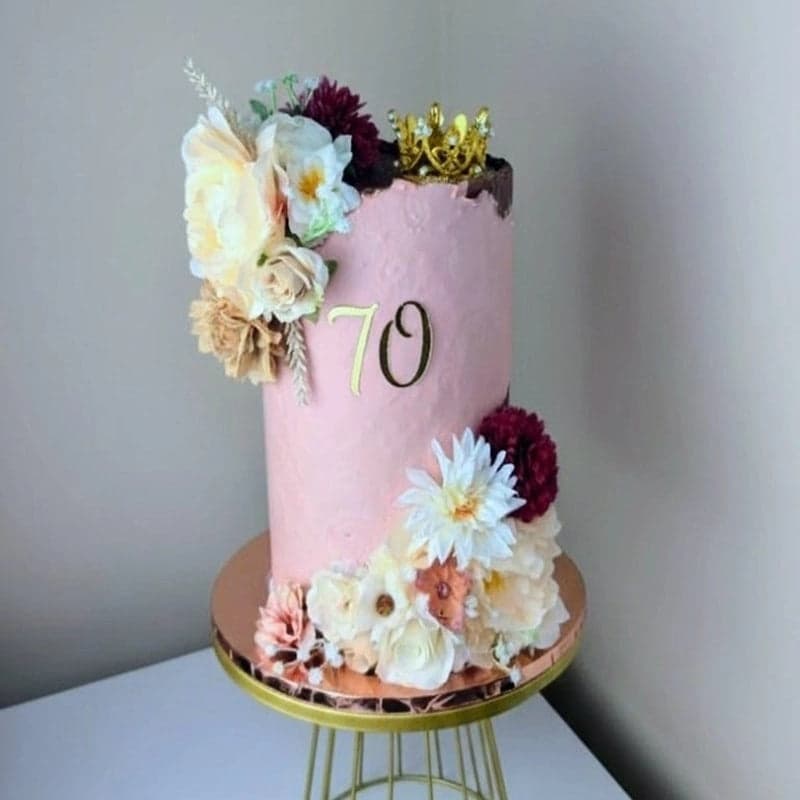 Blush Regal Floral Extra-Tall Celebration Cake by SugarblissNmore