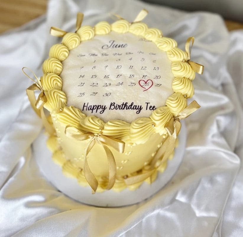Vintage Calendar Birthday Cake. Save the Date! by SugarblissNmore